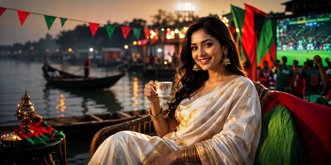 বরিশালে শাড়ি পরে স্পোর্টস বেটিং ও লেনদেন উপভোগ